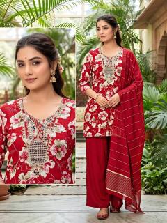 Desi kudi palazo 3pcs double layer kurtis collection wholesale rate online seller